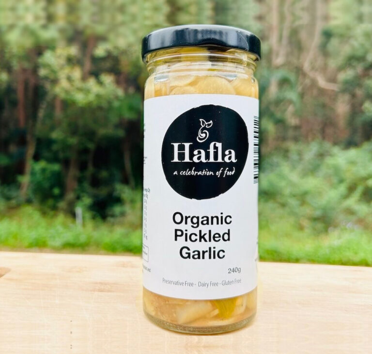 Certified Organic Pickled Garlic - 240g